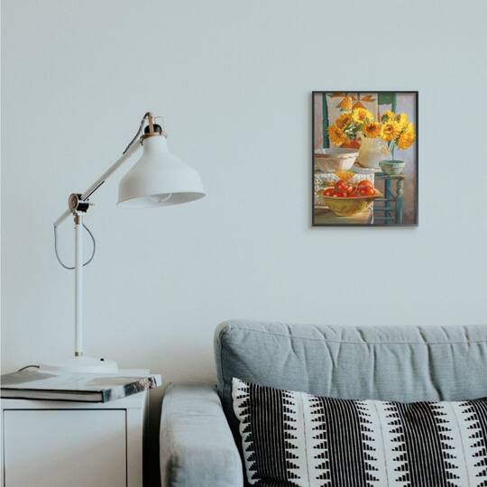 Stupell Industries Autumn Sunflower Harvest Still Life Framed Wall Art
